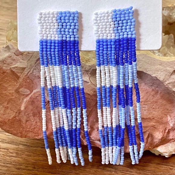 🌺🎉HP🎉🌺 NWT Anthropologie Casa Clara Beaded Tassel Earrings - Picture 6 of 16